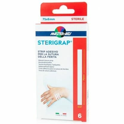 Master Aid Sterigrap 75mm x 6mm Ταινία Σύγκλισης Τραυμάτων 6 Τεμάχια
