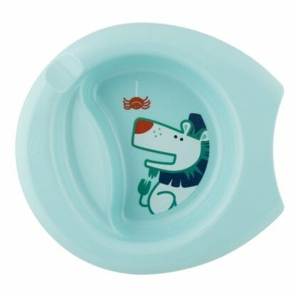 Chicco Easy Feeding Plate Βρεφικό Πιατάκι για Εύκολο Τάισμα Από 6 Μηνών 1 Τεμάχιο - γαλάζιο