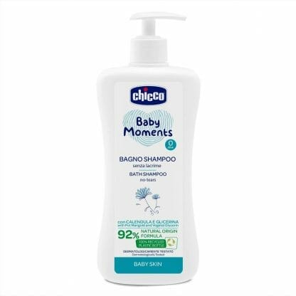 Chicco Baby Moments 0m+ Bath Shampoo Βρεφικό Αφρόλουτρο & Σαμπουάν με Εκχύλισμα Καλέντουλας 500ml