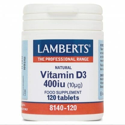 Lamberts Vitamin D Συμπλήρωμα Διατροφής Βιταμίνης D για τη Διατήρηση Ενός Υγιούς Ανοσοποιητικού Συστήματος 400iu 120tabs