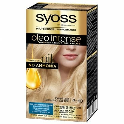 Syoss Oleo Επαγγελματική Μόνιμη Κρέμα Βαφή - 9-10 Ξανθό Φωτεινό