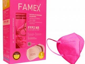 Famex Mask Μάσκες Προστασίας μιας Χρήσης FFP2 NR KN95 Φούξια 10 Τεμάχια
