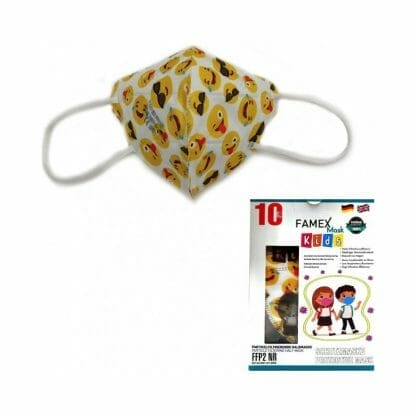 Famex Mask Kids Παιδικές Μάσκες Προστασίας μιας Χρήσης FFP2 NR Emotion 10 Τεμάχια