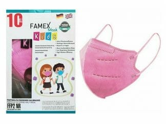 Famex Mask Kids Παιδικές Μάσκες Προστασίας μιας Χρήσης FFP2 NR Pink 10 Τεμάχια