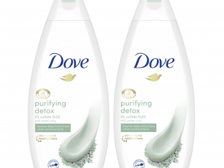 Dove Purifying Detox Green Clay για Βαθύ Καθαρισμό και Αναζωογόνηση της Επιδερμίδας 1+1 Δώρο 2x500ml