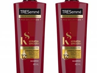 TRESemme Promo Keratin Smooth Shampoo with Marula Oil Σαμπουάν με Έλαιο Κερατίνης για Απαλά, Λεία Μαλλιά 2x400ml 1+1 Δώρο