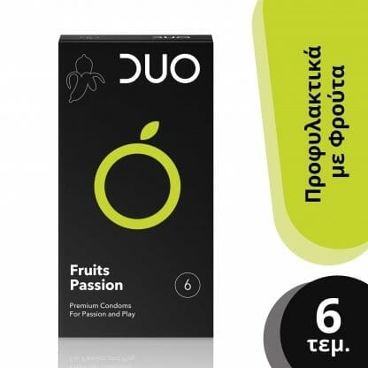 Duo Flavoured Fruits Passion Πλροφυλακτικά Με Γεύσεις 6τεμ