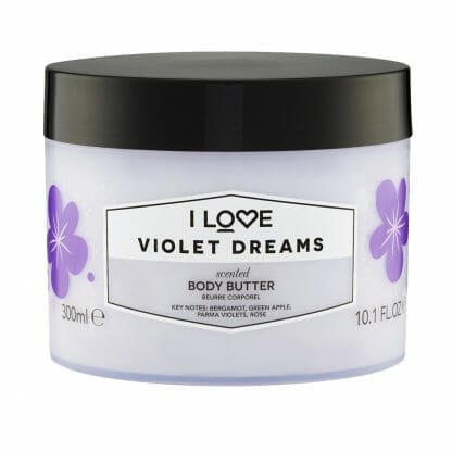 I love... Violet Dreams Body Butter Θρεπτική Κρέμα Σώματος με Εκχυλίσματα Φρούτων για Πλούσια Ενυδάτωση Όλη Μέρα 300ml