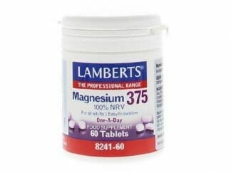 LAMBERTS Magnesium 375 Συμπλήρωμα Διατροφής με τις 4 Σημαντικότερες Μορφές Αλάτων Μαγνησίου 60tabs