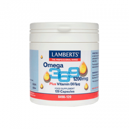 LAMBERTS Omega 3-6-9 1.200mg Συνδυασμός Λιπαρών Οξέων 120caps