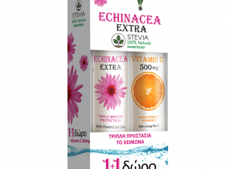 POWER HEALTH Promo Echinacea Extra με Stevia 24 eff.tabs & ΔΩΡΟ Vitamin C 500mg 20 eff.tabs