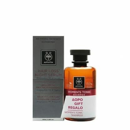 APIVITA Ορός Νύχτας Κατά της Τριχόπτωσης 100ml & ΔΩΡΟ Τονωτικό Σαμπουάν για Γυναίκες 250ml