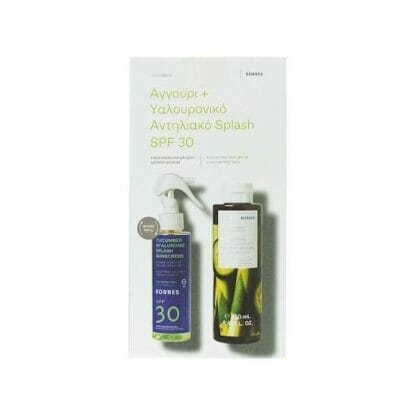 KORRES ΥΑΛΟΥΡΟΝΙΚΟ ΑΝΤΗΛΙΑΚΟ SPLASH SPF30 150ml + ΑΦΡΟΛΟΥΤΡΟ CUCUMBER 250ml
