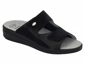 Scholl Shoes Antonia Elastic Black Γυναικεία Καλοκαιρινά Ανατομικά Παπούτσια σε Μαύρο Χρώμα, Χαρίζουν Σωστή Στάση & Φυσικό Χωρίς Πόνο Βάδισμα 1 Ζευγάρι - 39