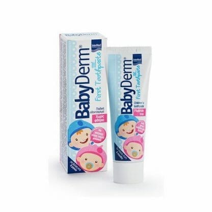 INTERMED Babyderm First Toothpaste Μη φθοριούχος οδοντόκρεμα για την φροντίδα των πρώτων βρεφικών δοντιών 50ml