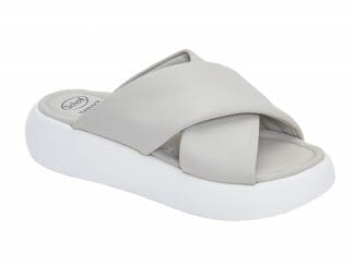 Scholl Shoes Boca Cross Light Grey Γυναικεία Καλοκαιρινά Ανατομικά Παπούτσια σε Γκρι Χρώμα, Χαρίζουν Σωστή Στάση & Φυσικό Χωρίς Πόνο Βάδισμα 1 Ζευγάρι - 41
