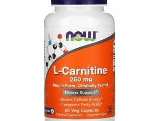 Now Foods L-Carnitine 250mg Συμπλήρωμα Διατροφής που Βοηθά τη Καρδιαγγειακή Υγεία & την Παραγωγή Ενέργειας 60 veg.caps