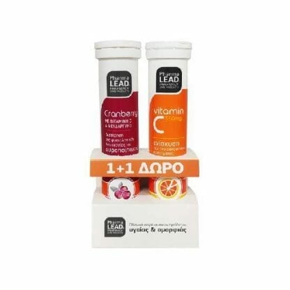 PHARMALEAD Cranberry 20 ΑΝΑΒΡΑΖΟΝΤΑ ΔΙΣΚΙΑ + Δώρο Βιταμίνη C 550mg 20 ΑΝΑΒΡΑΖΟΝΤΑ ΔΙΣΚΙΑ