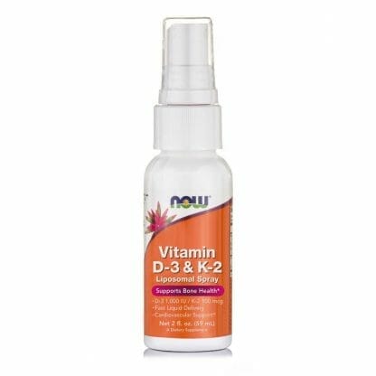 Now Foods Vitamin D3 1000 IU & K2 100mcg Liposomal Spray Συμπλήρωμα Διατροφής Βιταμίνης D3 & K2 Λιποσωμιακής Μορφής 59ml