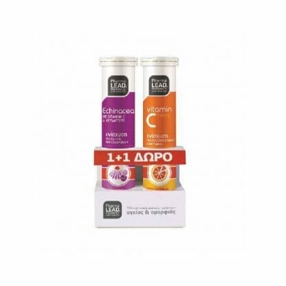 PHARMALEAD Εχινάκεια 20 ΑΝΑΒΡΑΖΟΝΤΑ ΔΙΣΚΙΑ + Βιταμίνη C 550mg 20 ΑΝΑΒΡΑΖΟΝΤΑ ΔΙΣΚΙΑ