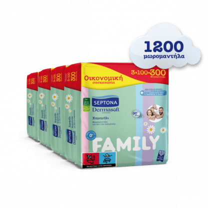 Μωρομάντηλα Septona Dermasoft Family 1200τμχ (12x100)