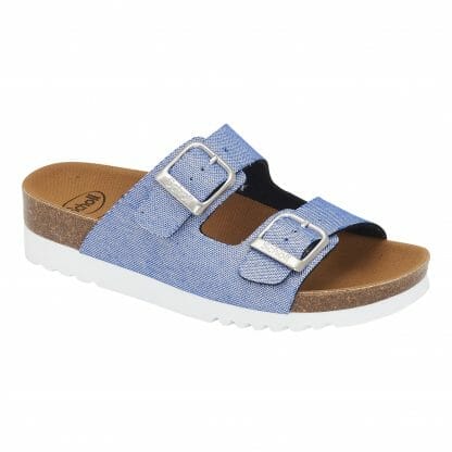 Scholl Shoes Greeny Mule 2.0 Denim Γυναικεία Καλοκαιρινά Ανατομικά Παπούτσια Χαρίζουν Σωστή Στάση & Φυσικό Χωρίς Πόνο Βάδισμα 1 Ζευγάρι - 40
