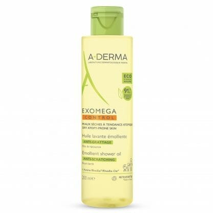 A-Derma Exomega Control Anti-Scratching Emolient Shower Oil Μαλακτικό Λάδι Καθαρισμού Κατάλληλο για τα πιο Ξηρά Δέρματα 200ml