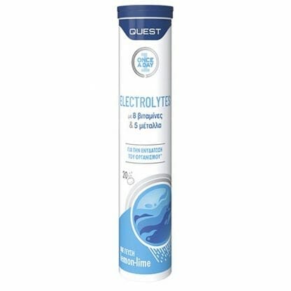 Quest Electrolytes Lemon-Lime Συμπλήρωμα Διατροφής για την Ενυδάτωση του Οργανισμού 20Effer.tabs