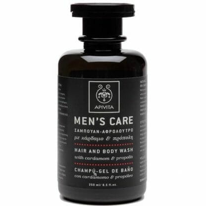 Apivita Mens Care Σαμπουάν Αφρόλουτρο Με Κάρδαμο & Πρόπολη 250ml