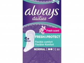 Always Dailies Fresh & Protect Normal Fresh Scent Σερβιετάκια με Άνετη Εφαρμογή Όλη Μέρα 30 τεμάχια
