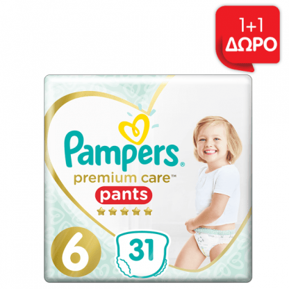 Pampers Πάνες Premium Care Pants Jumbo Pack Νo6 (15+kg) 31τεμ