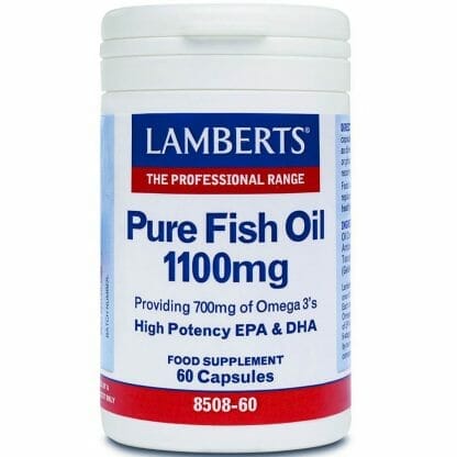 Lamberts Pure Fish Oil Συμπλήρωμα Διατροφής Ιχθυέλαιο 1100mg - 60 tabs