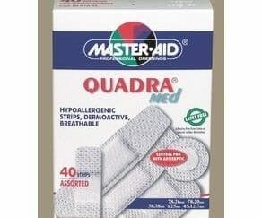 Master Aid Ταχυεπίδεσμοι Quadra Med 40 Strip Διάφορα Μεγέθη
