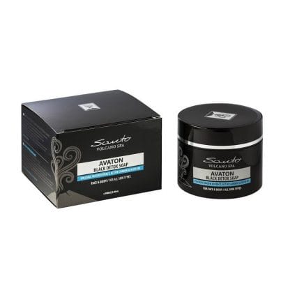 Santo Volcano Spa Avaton μαύρο σαπούνι αποτοξίνωσης 100ml