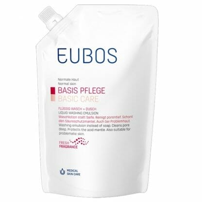 Eubos Liquid Washing Emulsion Red Υγρό Καθαρισμού, για τον Καθημερινό Καθαρισμό και την Περιποίηση Προσώπου και Σώματος - 400ml refill