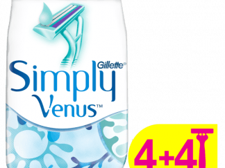 Gillette Venus Simply Γυναικεία Ξυραφάκια Μίας Χρήσης (4+4τεμ. Δώρο)