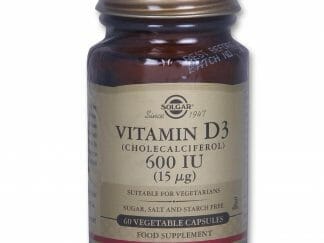 Solgar Vitamin D3 600iu Συμπλήρωμα Διατροφής Βιταμίνης D3 Ιδανική σε Περιπτώσεις Οστεοπόρωσης 60veg.caps