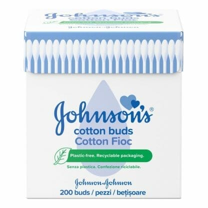 Johnson's Baby Cotton Buds Μπατονέτες Από 100% Βαμβάκι 200 Τεμάχια