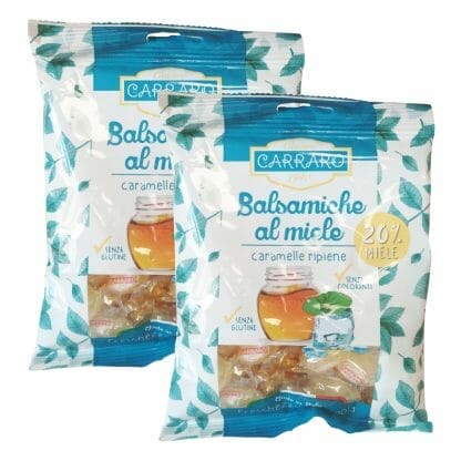 Carraro Πακέτο Προσφοράς Caramelle Balsamiche al Miele Καραμέλες για το Λαιμό με Μέλι & Ευκάλυπτο 2x100gr