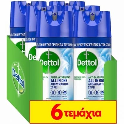 Dettol Απολυμαντικό Spray Crisp Linen 6x400ml