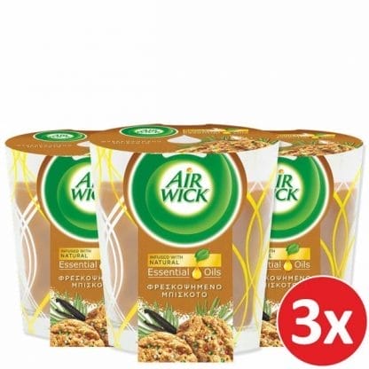 Airwick Αρωματικό Κερί Φρεσκοψημένο Μπισκότο 3*105γρ