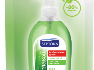 Septona Αντιβακτηριδιακό Υγρό Σαπούνι Χεριών Με Αλόη Ανταλλακτικό 1000ml