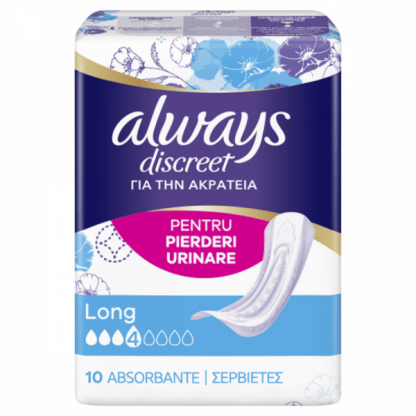 Always Discreet Σερβιέτες για την Ακράτεια Long 10τεμ