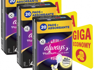 Always Platinum Secure Night Σερβιέτες Με Φτερά No4, 60τεμ (3*20τεμ)