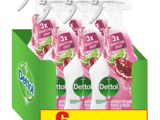 Dettol Spray Αντιβακτηριδιακό Ρόδι & Lime 500ml*6