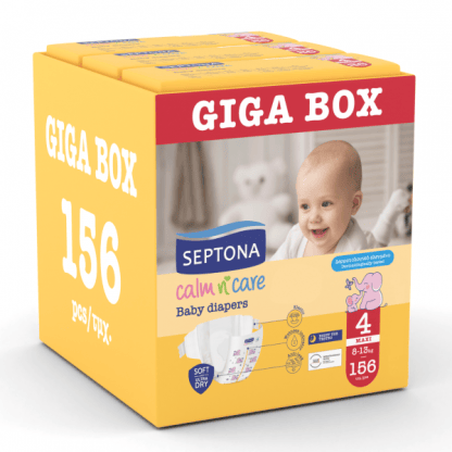 Πάνες Septona Calm N' Care Giga Box Maxi No4 (8-13Kg) 156τεμ (3*52τεμ)