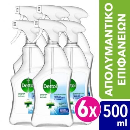 Dettol Σπρέι Γενικού Καθαρισμού Υγιεινή και Ασφάλεια 500ml*6