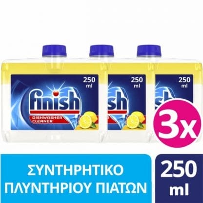 Finish Συντηρητικό Πλυντηρίου Πιάτων Άρωμα Λεμόνι 3x250ml