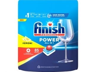Finish Ταμπλέτες Πλυντηρίου Πιάτων All in 1 Λεμόνι 85τμχ