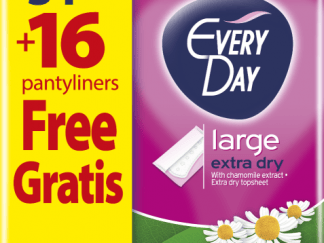 Σερβιετάκια EveryDay Extra Dry Large Οικονομική Συσκευασία 34τεμ+16τεμ Δώρο
